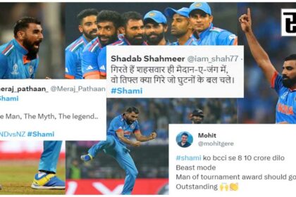 Comments on social media after Mohammed Shami took 7 wickets